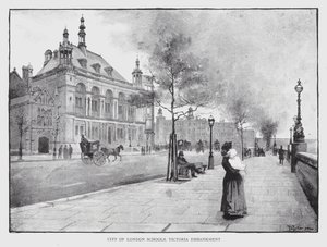 City of London Schools, Victoria Embankment by William Luker