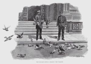 The Record Office, Feeding the Pigeons by William Luker
