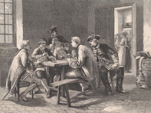Soldiers Playing at Cards, from Illustrated London News