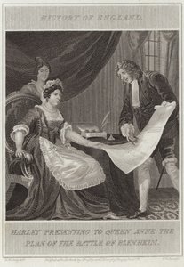 Harley Presenting to Queen Anne the Plan of the Battle of Blenheim by William Marshall Craig