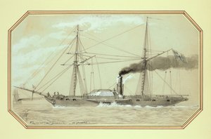 A paddle driven steam warship by William McConnell