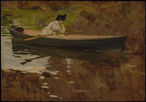Alice Gerson in Prospect Park by William Merritt Chase