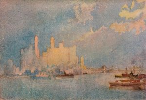 New York From The Sound by William Monk