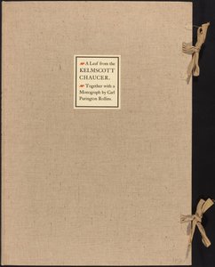 A Leaf from the Kelmscott Chaucer