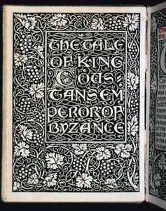 Title page from The Tale of the Emperor, 1894 by William Morris