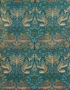 William Morris Peacock and Dragon Textile Design, c.1880 by William Morris