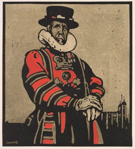 London Types: Beef-eater by William Nicholson