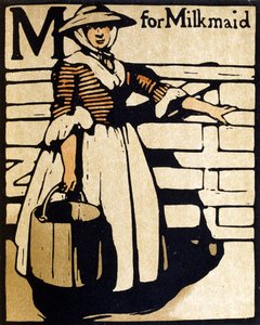 M for Milkmaid, illustration from 