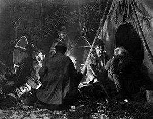 Life of the Trapper in Canada, photo by Nottman, circa 1890. by William Notman