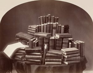Still Life with Books, 1870s-80s by William Notman.