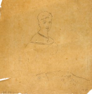 Lady in Evening Dress with Figure of Venus de Milo