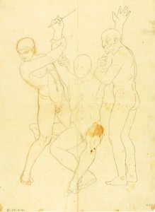Moses, Aaron and Hur on Mount Horeb (nude study) by William Page