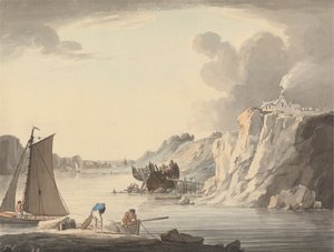 Entrance to Stonehouse Creek, between Plymouth and Dock, Devon by William Payne