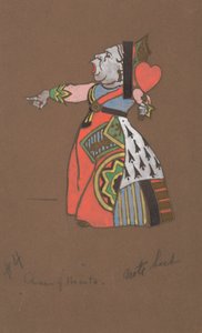 Queen of Hearts costume design for Alice-in-Wonderland