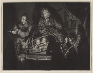 A Philosopher Giving a Lecture in the Orrery, after Joseph Wright of Derby by William Pether