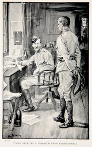 Yorke receives a despatch from Baden-Powell by William Rainey