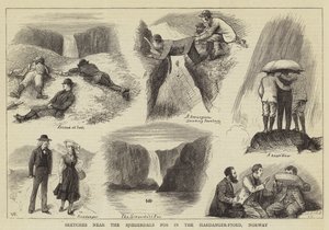 Sketches Near the Sjoegerdals Fos in the Hardanger-Fjord, Norway by William Ralston
