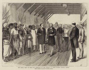 The Royal Visit to India, the Reception of the Viceroy at Boree Bunder Station, Bombay by William Ralston