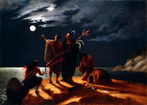 Indians Experiencing a Lunar Eclipse