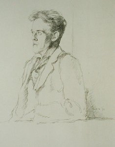 Portrait of Hilaire Belloc by William Rothenstein
