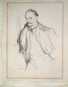 Portrait of Thomas Hardy (1840-1928) by William Rothenstein
