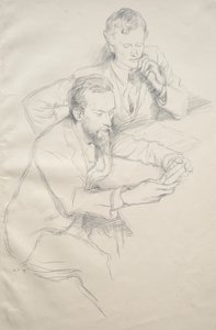Ricketts and Shannon by William Rothenstein
