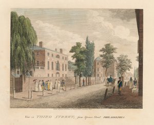 View in Third Street from Spruce by William Russell Birch