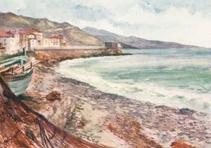 France and Italy, On the Shore, Mentone, looking towards Bordighera