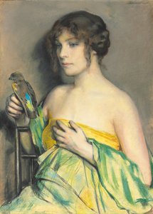 Woman with Parrot