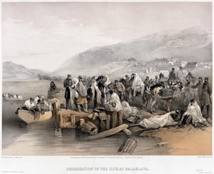 The Embarkation of the Sick at Balaklava by William Crimea Simpson