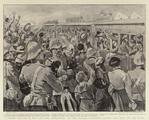 A Hearty Send-off by the Cape Town Highlanders by William Small