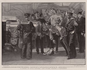 A Lesson in Naval Gunnery, Life Guards Visiting a Battleship by William Small