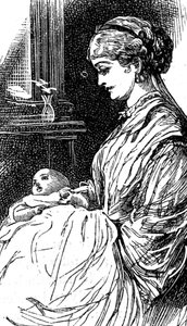 A Young Mother Nursing Her Infant Child