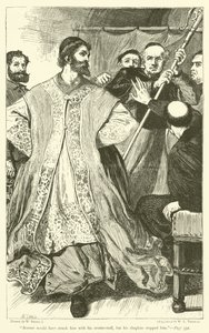 Bonner would have struck him with his crosier-staff, but his chaplain stopped him by William Small