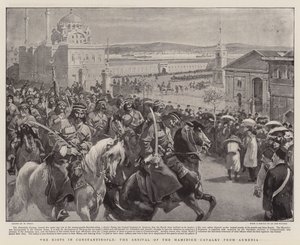 The Riots in Constantinople, the Arrival of the Hamidieh Cavalry from Armenia by William Small