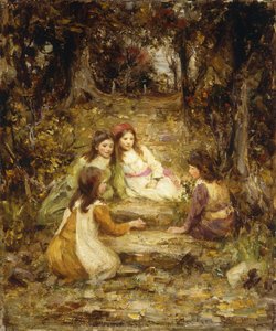 Children in an Orchard by William Stewart MacGeorge