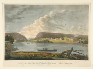 View of the Water Gap and Columbia Glass Workshop