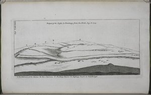 Stonehenge, a Temple restored to the British Druids: Prospect of the Cursus and Stonehenge, from the north by William Stukeley