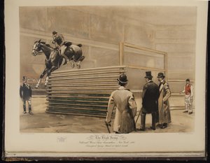 The High Jump, National Horse Show Association, New York 1892, Transport tying Maud at 6 feet 1 inch