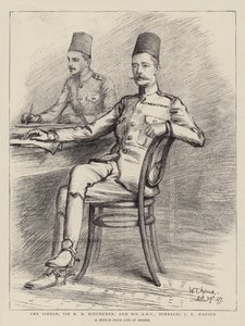 The Sirdar, Sir H H Kitchener, and His ADC, Bimbashi J K Watson by William T. Maud