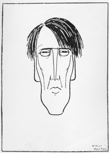 Caricature of W.B. Yeats, 1898