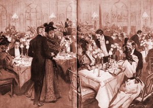 Members of High Society at the Waldorf Hotel