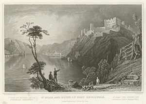 St Goar and Ruins of Fort Rheinfels by William Tombleson