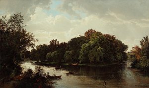 Lake Scene, Boating 1861