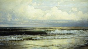 Sunlit Clouds and Sea