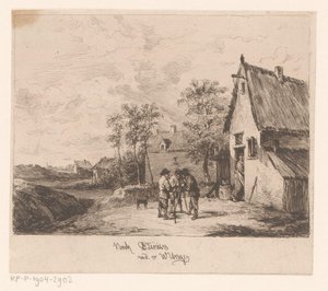 Three Men in Front of an Inn by William Unger