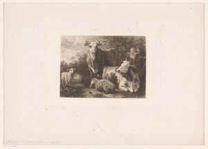 Shepherd and Shepherdess with Cattle by William Unger