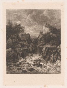 Landscape with a Waterfall by William Unger