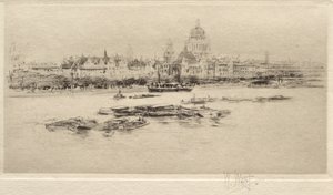 The Thames from Waterloo - A View towards St. Paul