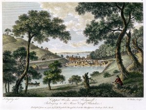 Copperworks near Holywell, Flintshire, Wales owned by the Mona Company, 1792